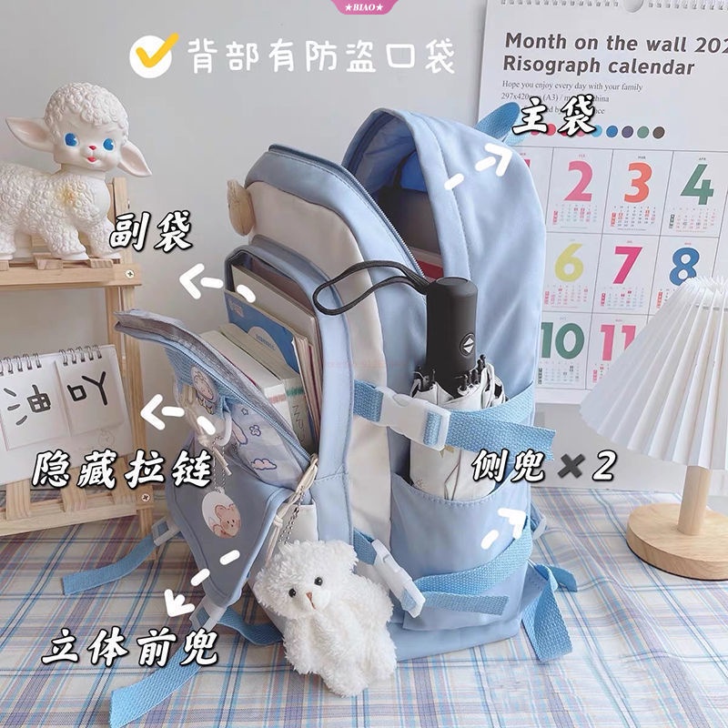SANRIO Mới Balo Đi Học Hình Cinnamoroll Nhồi Bông Màu Xanh Dương Y2k Đáng Yêu Cho Bé