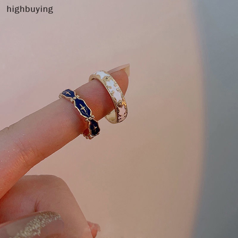 Hbvn Belle Nhẫn Hở Màu Sắc Thời Trang Vintage Tinh Tế Phù Hợp Với Cặp Đôi