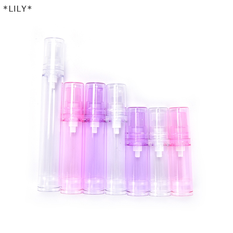 Lily 1 cái 5/10/15ml rỗng không có không khí bơm chai mỹ phẩm Lotion container du lịch sử dụng uuu