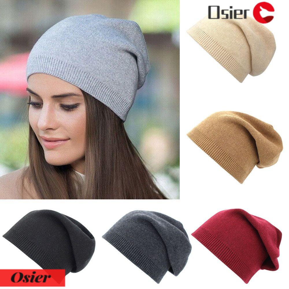 Mũ Len Dệt Kim Mỏng Màu Trơn Giữ Ấm Mùa Đông Kiểu Mới 1 Cho Nam Nữ