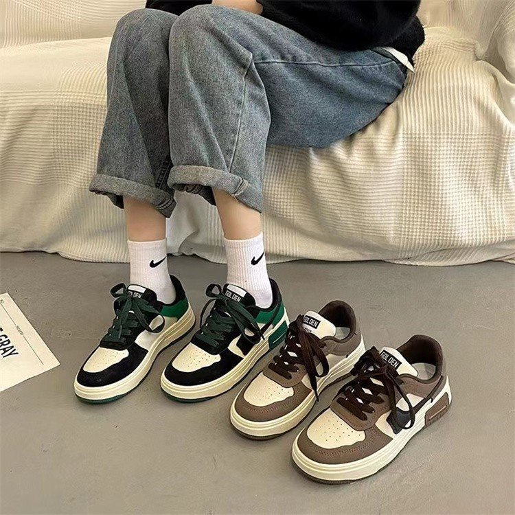 Giày Thể Thao Đế Dày Nhiều Màu Sắc Phong Cách Hong Kong Cổ Điển Thời Trang Cho Nữ