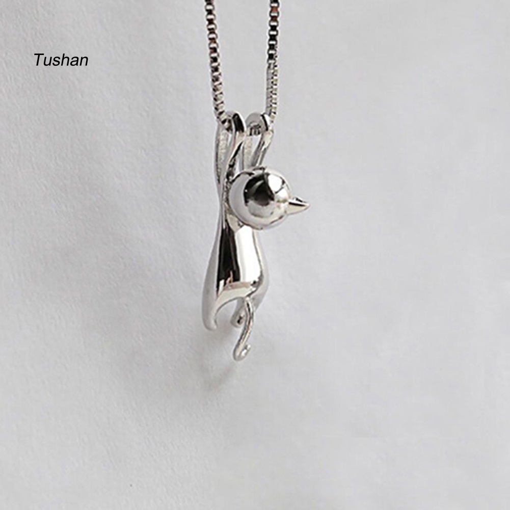 Vòng Cổ Choker Mặt Hình Mèo Lấp Lánh Dễ Thương Cho Nữ