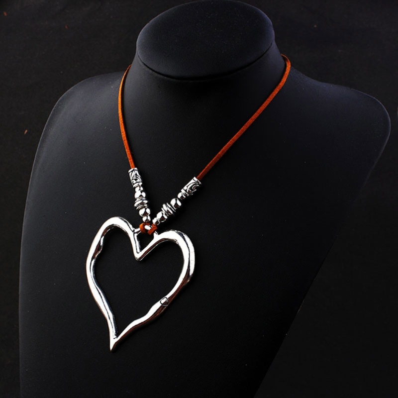 Mojito Dây Chuyền Mặt Hình Trái Tim Rỗng Có Thể Điều Chỉnh Kích Cỡ