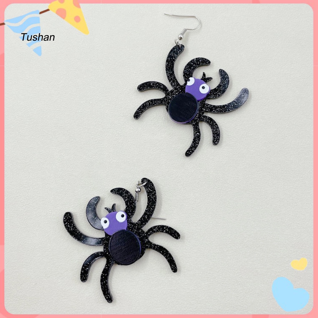 [Ts] Bông Tai Acrylic Hình Nhện Vui Nhộn Dễ Phối Đồ Cho Halloween