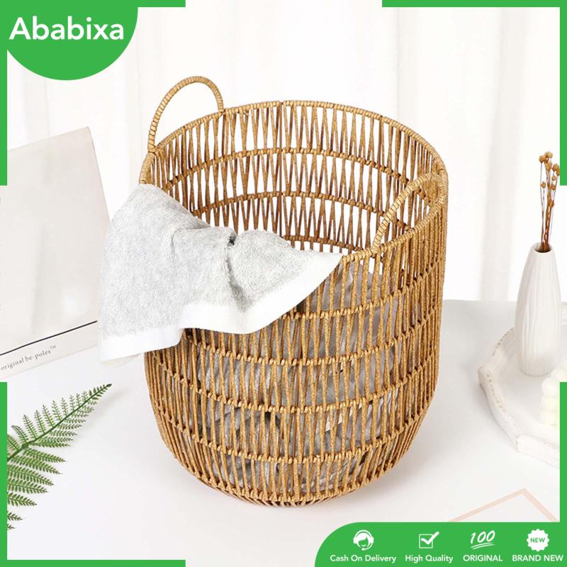 [Ababixa] Giỏ Mây Giả Đựng Đồ Chơi / Quần Áo Giặt Ủi Thủ Công Cho Phòng Khách / Phòng Ngủ