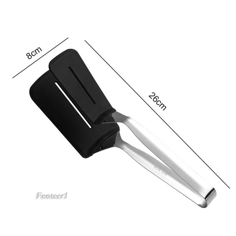 1 [Fenteer1] Dụng Cụ Kẹp Thịt Bò Bít Tết Bằng Thép Không Gỉ Chống Dính Thoải Mái Cho Nhà Bếp