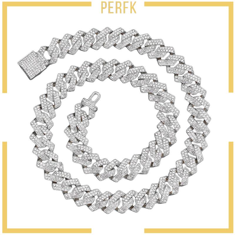 Vòng cổ Dạng Chuỗi Phong Cách Hip Hop Lấp Lánh Siêu Bền