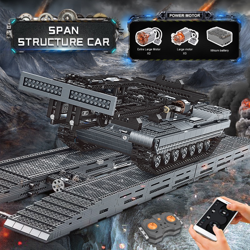 Đồ Chơi Lắp Ráp Mô Hình Mould King 20002 RC Bridge Tank