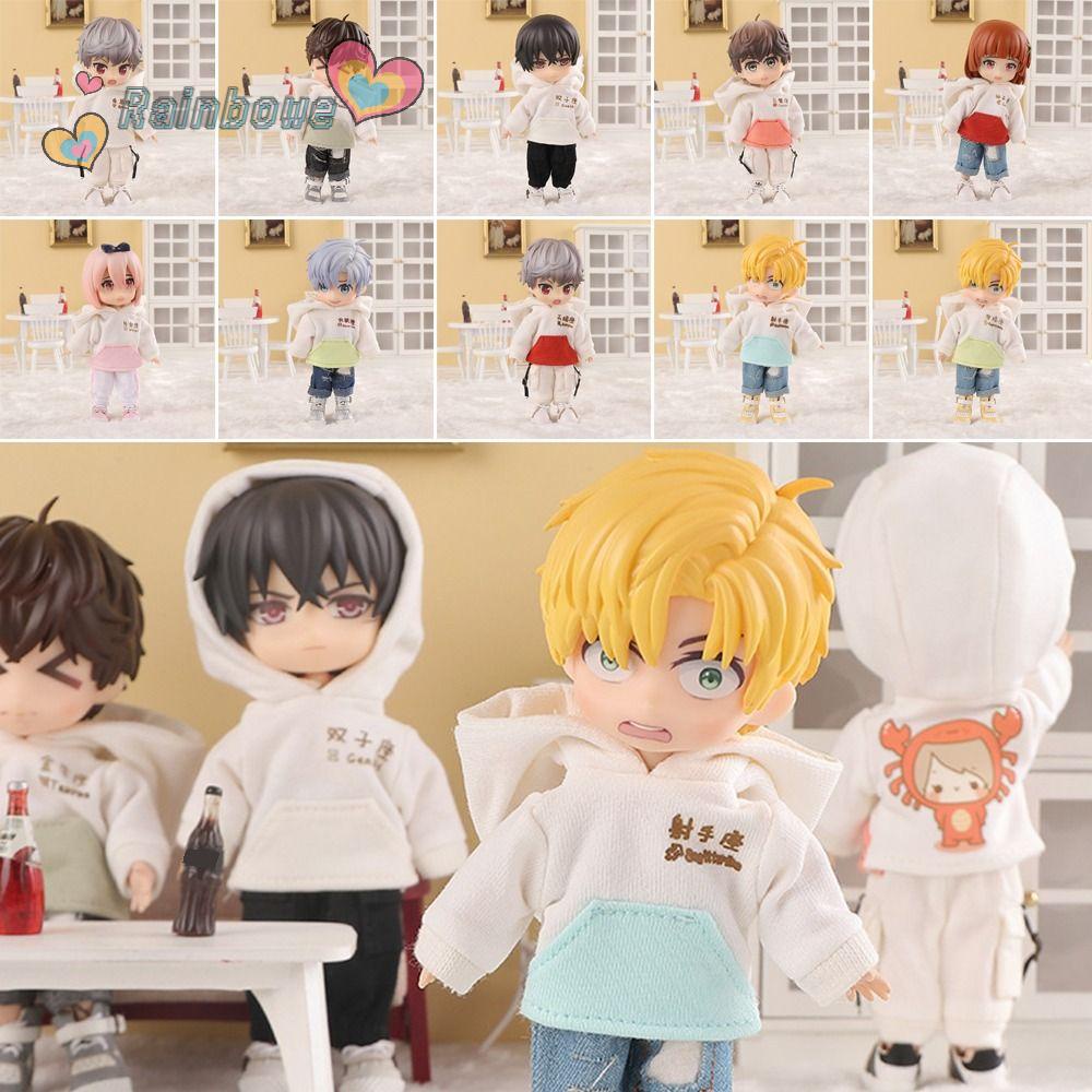 Áo Hoodies Màu Cầu Vồng Cho Búp Bê Tỉ Lệ 1 / 11 Ob11 1 / 12BJD