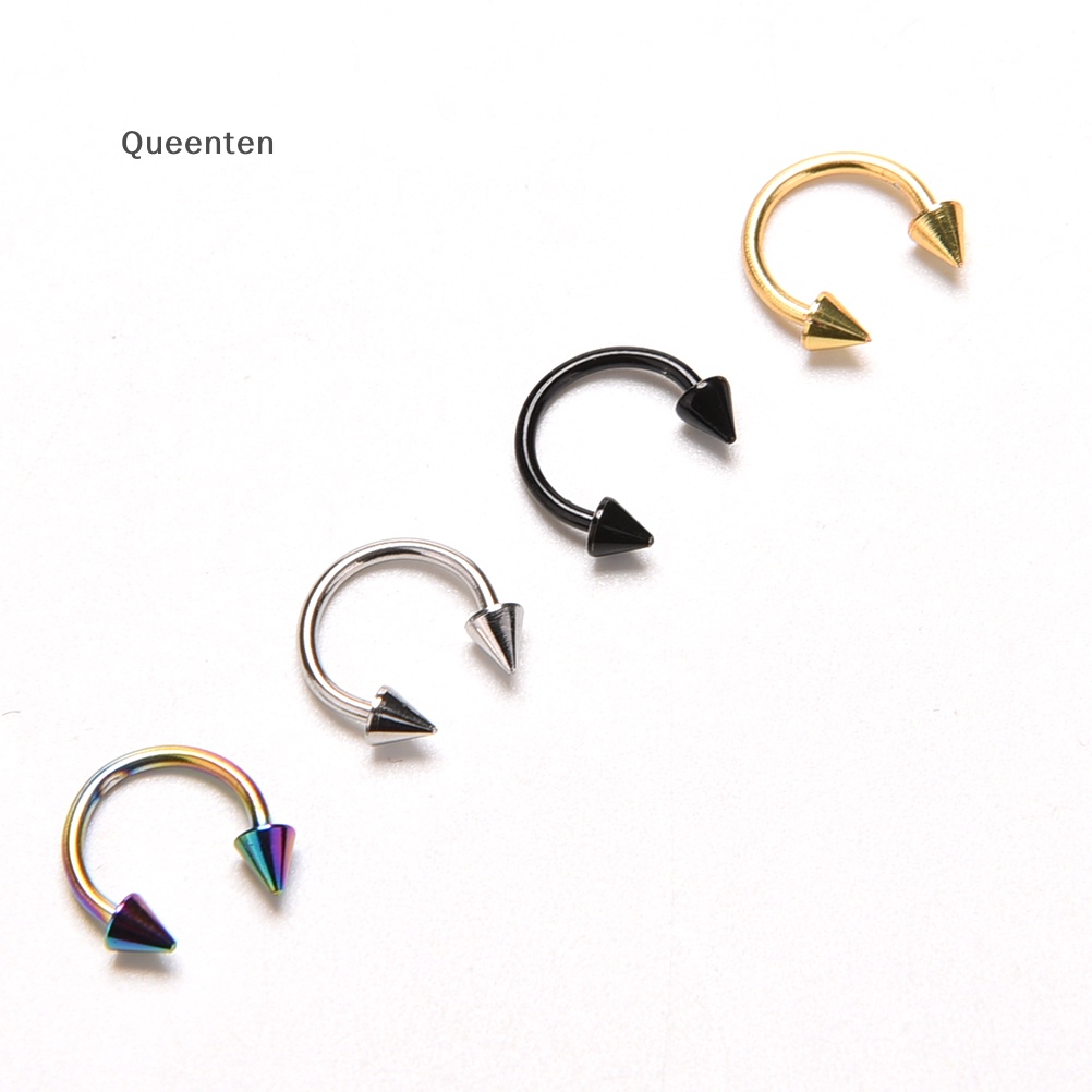 1 X Khuyên Mũi Thép Không Gỉ Trang Sức Cho Cơ Thể Móng Ngựa QT