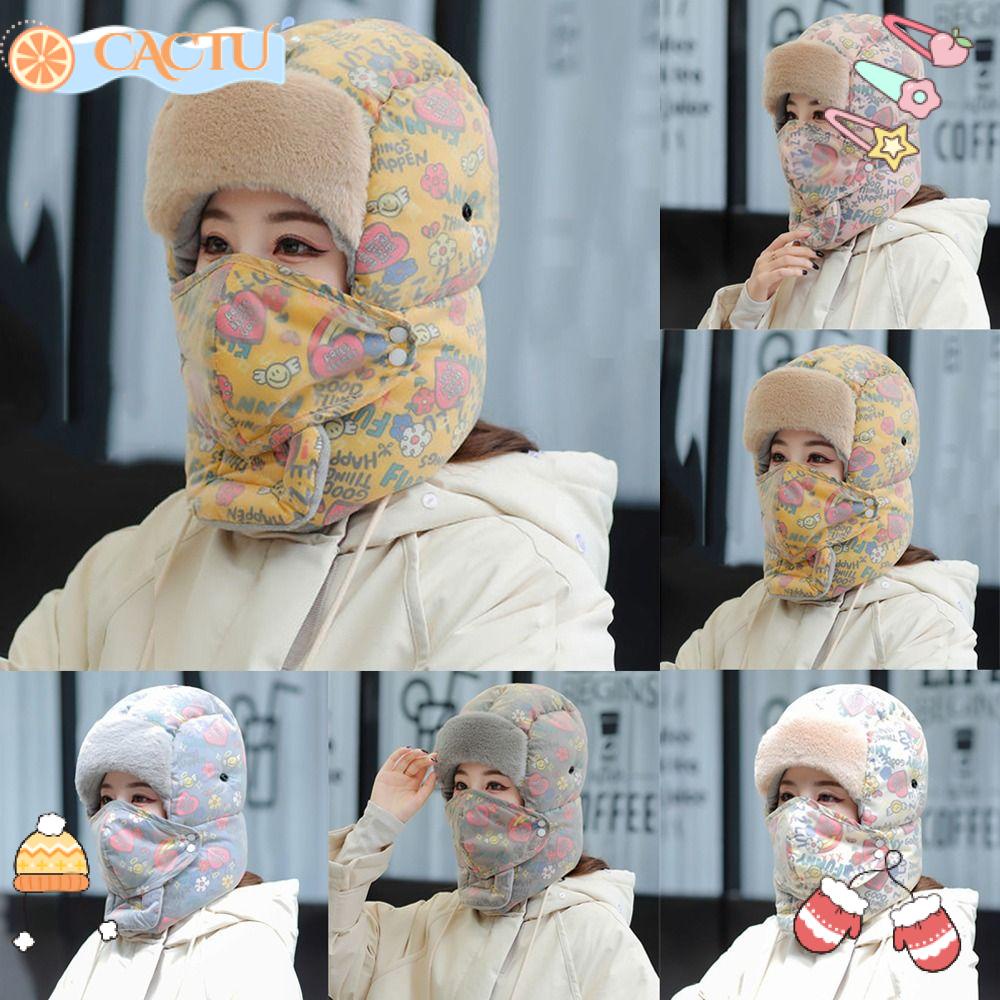 Mũ Bomber Giả Lông Thú Phong Cách Nga Dành Cho Nữ