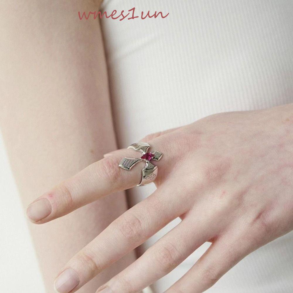 Nhẫn Hở WMES15H Y2k Phong Cách Punk Cổ Điển Dành Cho Nữ|Nhẫn Hợp Kim Phong Cách Hàn Quốc