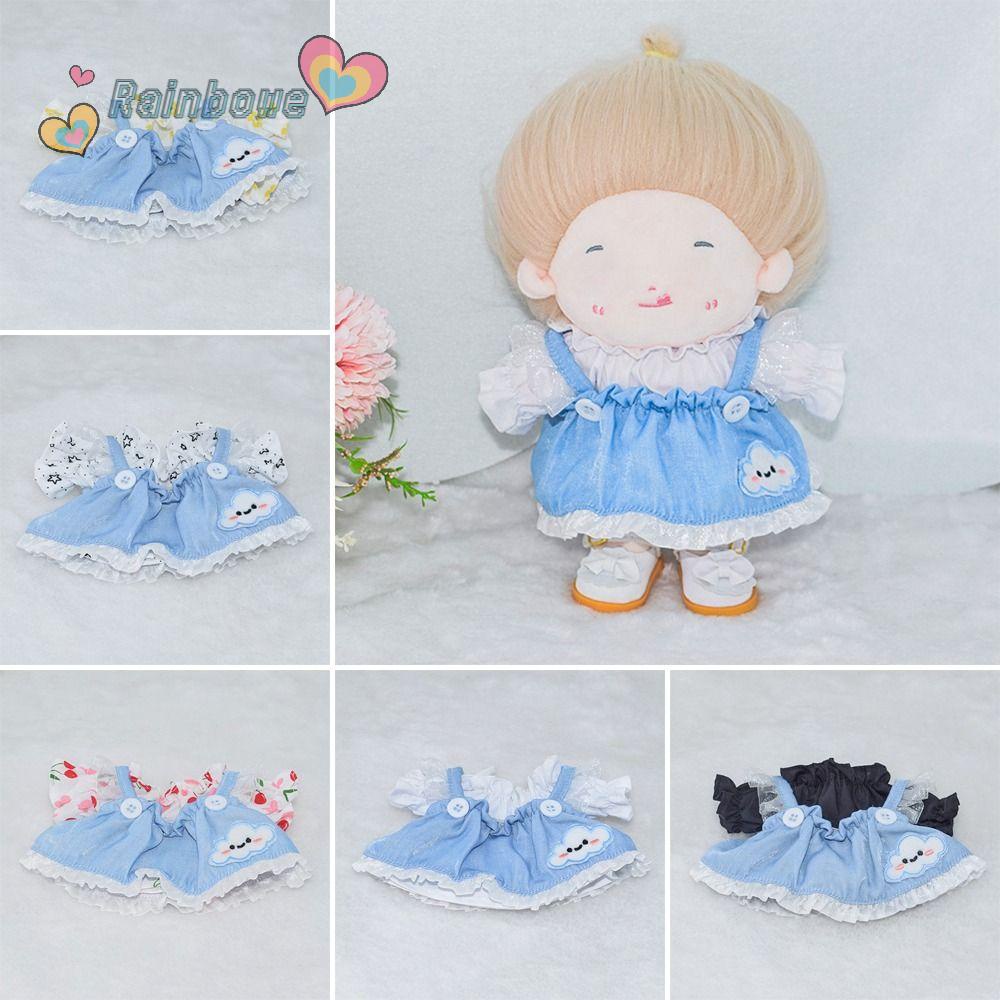 Bộ Đầm Hai Dây + Áo Khoác Màu Cầu Vồng Xinh Xắn Dành Cho Búp Bê