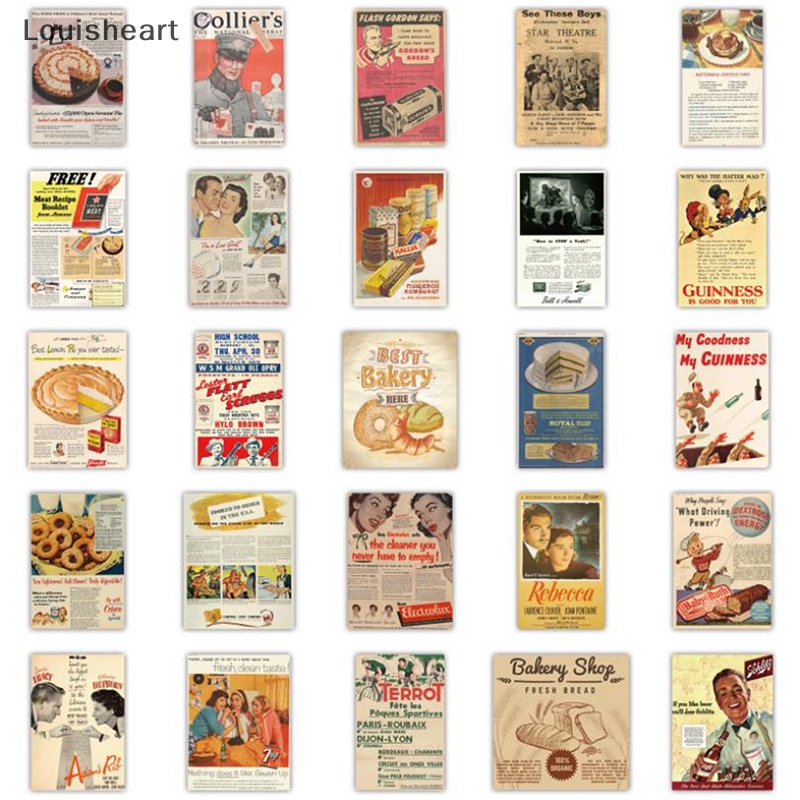 Bộ 50 Miếng Dán Trang Trí Mũ Bảo Hiểm / Guitar / Guitar Họa Tiết Graffiti Kiểu Âu Mỹ Dễ Thương