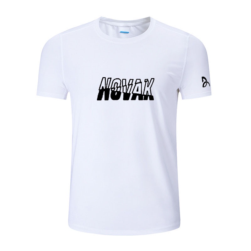 Djokovic Áo Thun cotton Tay Ngắn Cổ Thuyền Phong Cách Thể Thao Mùa Hè Cho Nam Và Nữ