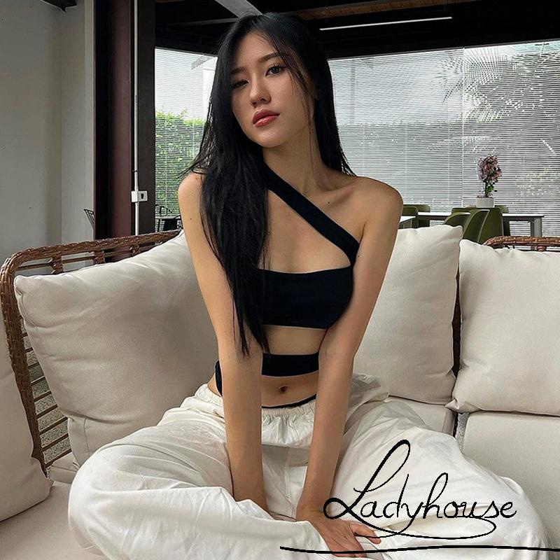 Bộ Áo Liền Quần Ôm Dáng Không Tay Khoét Lỗ Thời Trang Quyến Rũ Cho Nữ