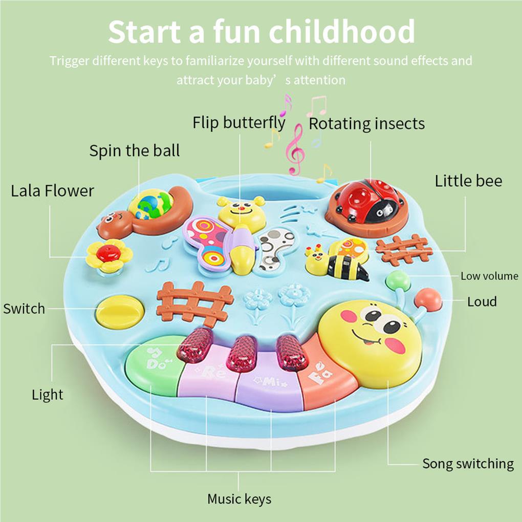 Bàn Học Phát Nhạc 2 Trong 1 Có Đèn Và Nhạc Dành Cho Trẻ Em