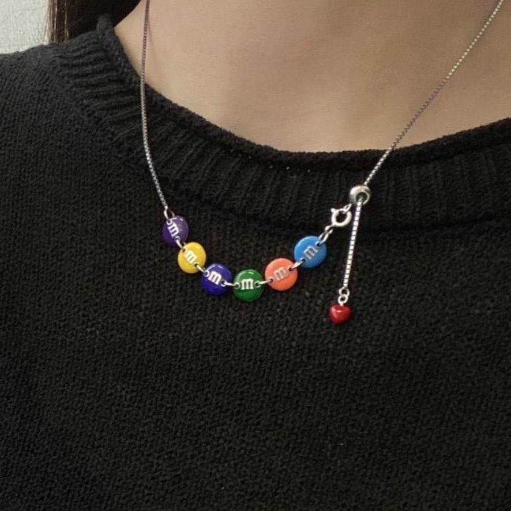 Vòng cổ Mặt Bánh Donut Tráng Men Phong Cách Harajuku Hàn Quốc Độc Đáo WMES15H