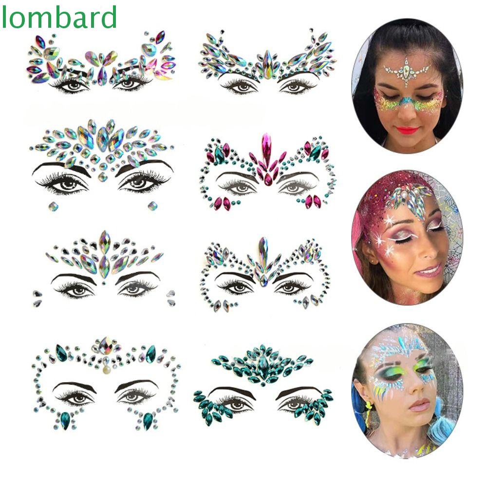 Lombard Miếng Dán Trang Trí Mặt Trán Hóa Trang DIY