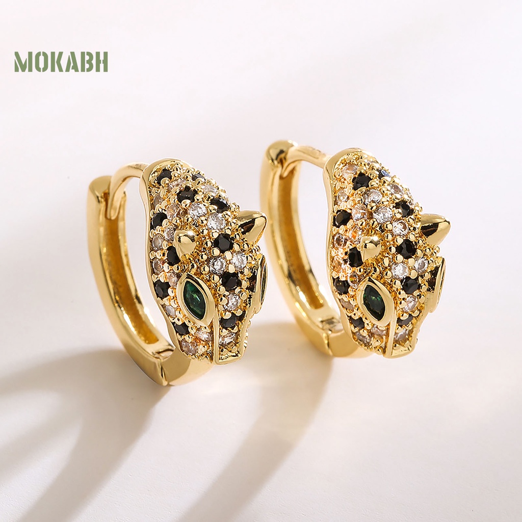 [Mới] Set 2 Khuyên Tai Đính Đá Zircon Vàng Lấp Lánh Chống Oxy Hóa Phong Cách Âu Mỹ Cho Nữ