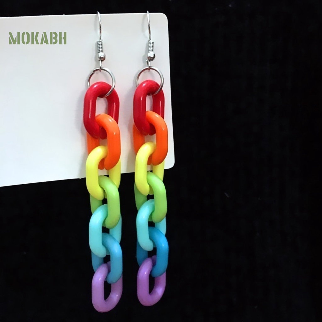 Bông Tai Móc Dáng Dài Bằng Acrylic Màu Sắc Ngọt Ngào Thời Trang Cho Nữ