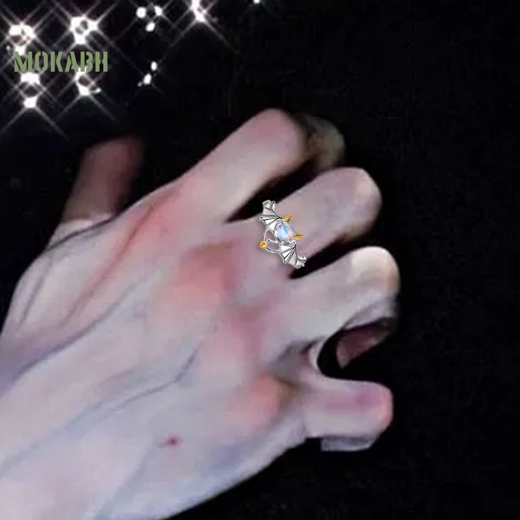 Vòng Đeo Tay Hình Mặt Trăng Có Thể Điều Chỉnh Góc Độ [Mới] [Mới] Nhẫn Cặp Đôi Màu Tương Phản