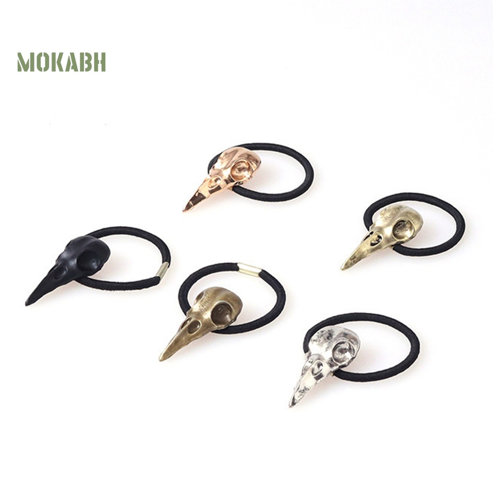 Dây Cột Tóc Đuôi Ngựa Co Giãn Hình Đầu Lâu Phong Cách Punk Halloween Cho Nữ