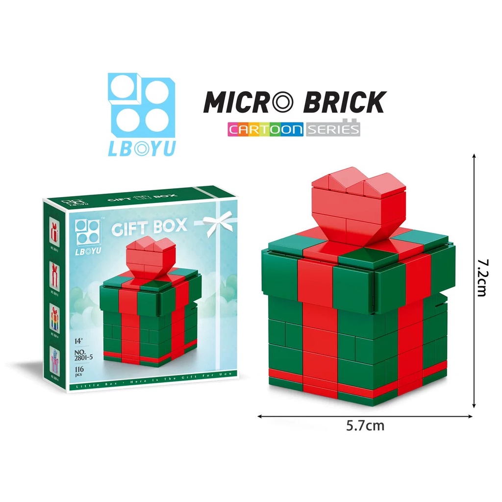 Bộ Đồ Chơi Lắp Ráp Mô Hình Hộp Quà Độc Đáo Trang Trí Nhà Cửa