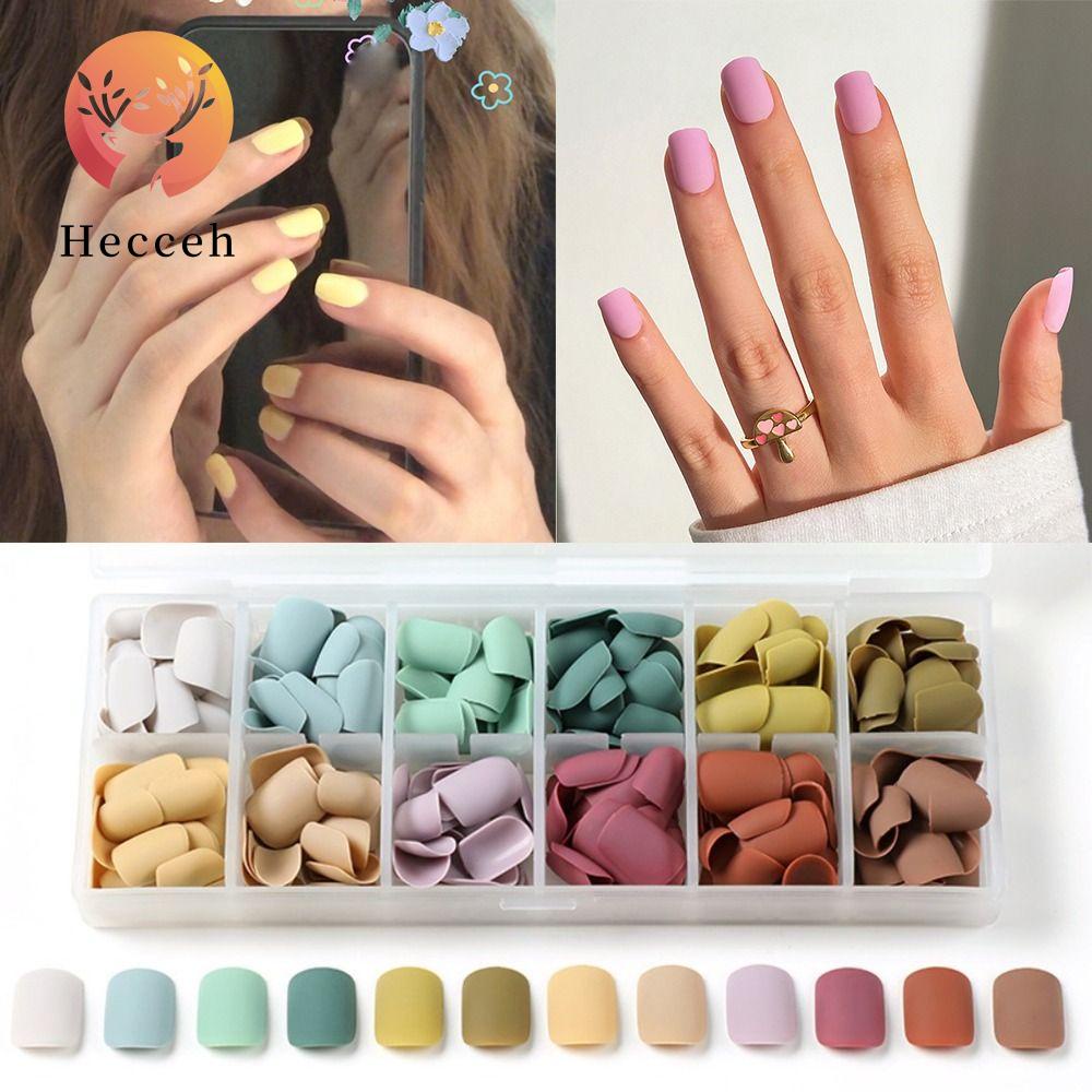 Hộp Móng Tay Giả 12 Màu Có Thể Tháo Rời