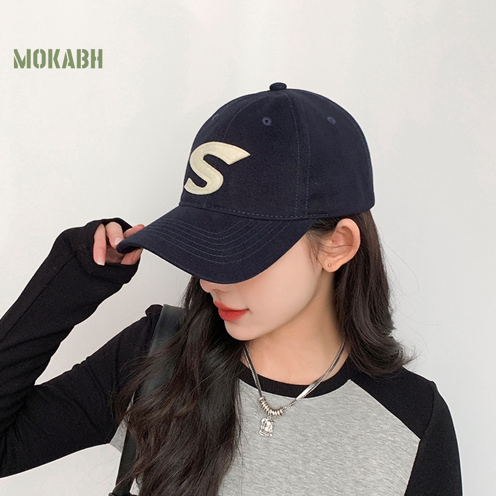 Mũ Lưỡi Trai Thêu Chữ Màu Sắc Thoáng Khí Chống Tia UV Phong Cách Hip Hop Thời Trang Cho Nam Và Nữ