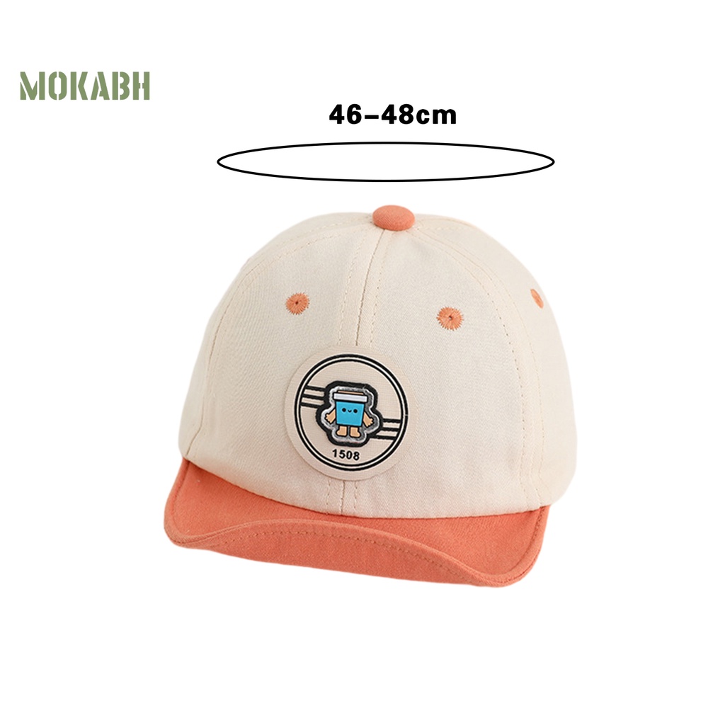 [Mok Abh] Mũ Bóng Chày Vành Tròn Mềm Mại Họa Tiết Hoạt Hình Phong Cách Hàn Quốc Có Thể Điều Chỉnh Kích Cỡ