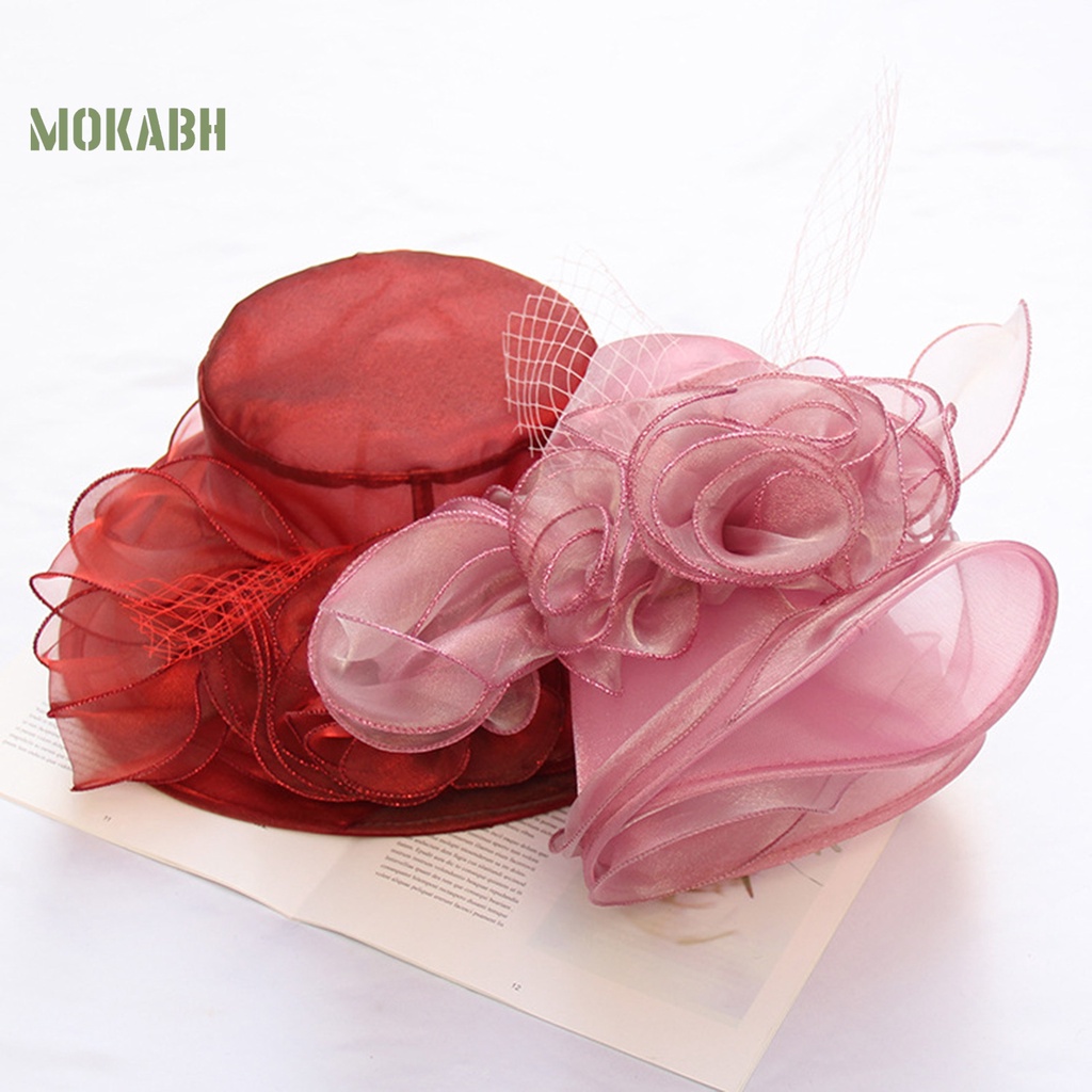 [Mok Abh] Mũ Vành Che Nắng Bán Trong Suốt Họa Tiết Hoa Thời Trang Mùa Hè Cho Nữ