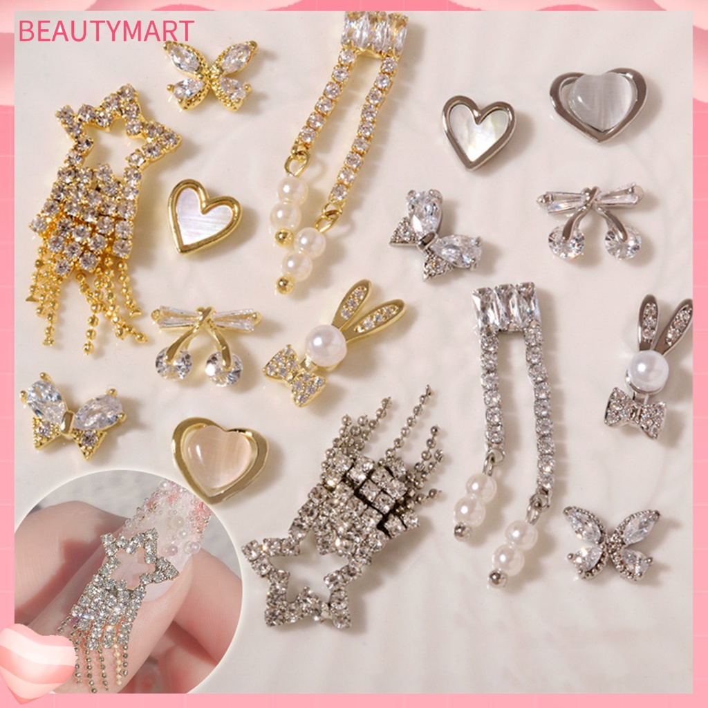 Dây Chuỗi Tua Rua Đính Đá 3D Không Phai Màu Trang Trí Móng Tay