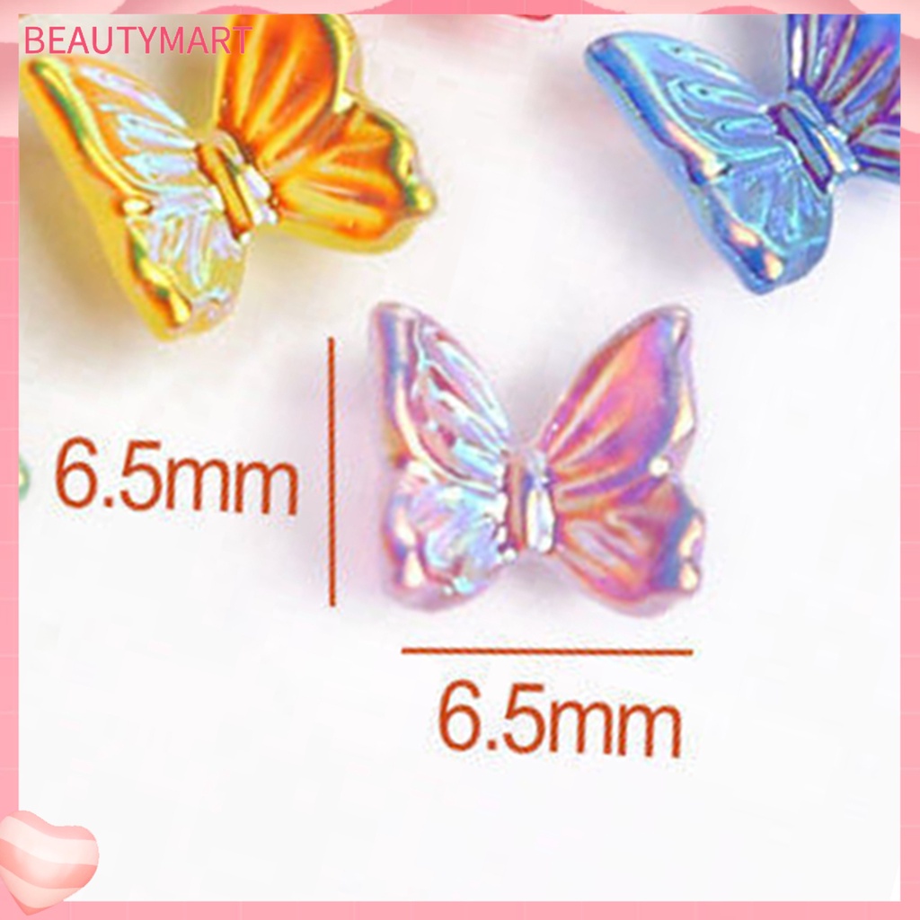 Set 100 Bươm Bướm 3D Nhiều Màu Sắc Dùng Trang Trí Móng Tay Nghệ Thuật