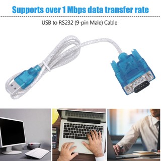 Wired USB 2.0 to Serial RS232 CH340 Chipset 9Pin Adapter Converter Cable