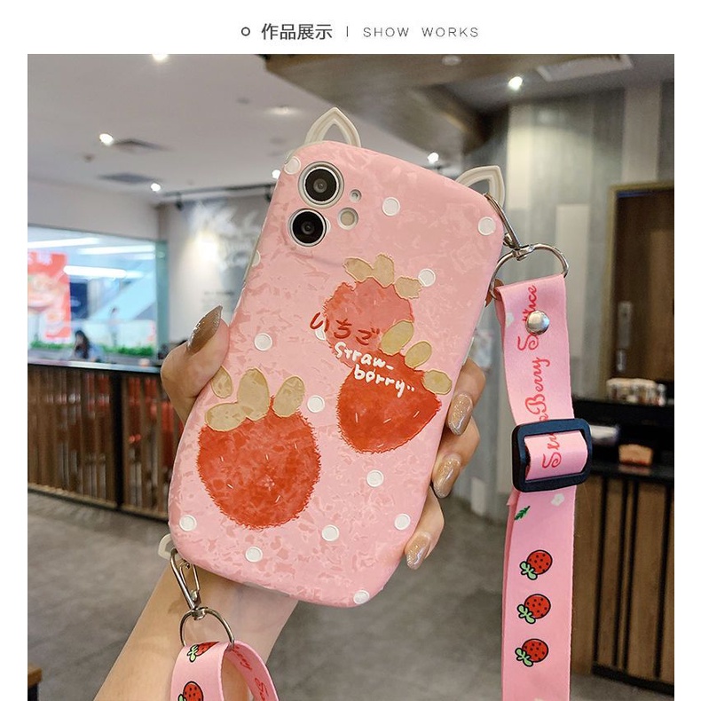 Ốp Điện Thoại Mềm Chống Sốc Có Dây Đeo Chéo Cho Iphone 14 Pro MAX 13 12promax 11 Pro X XS MAX XR