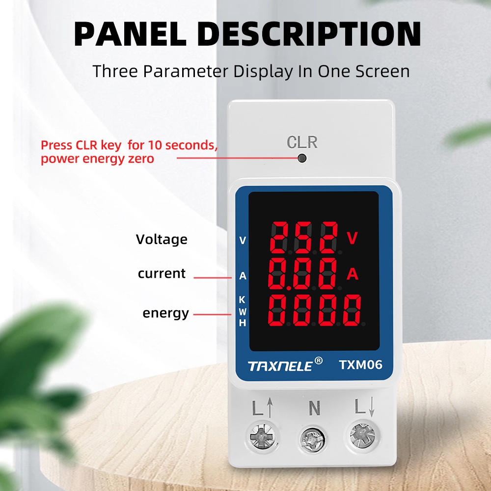 Vôn Kế Kỹ Thuật Số kWh AC 80V ~ 270V 110V 230V