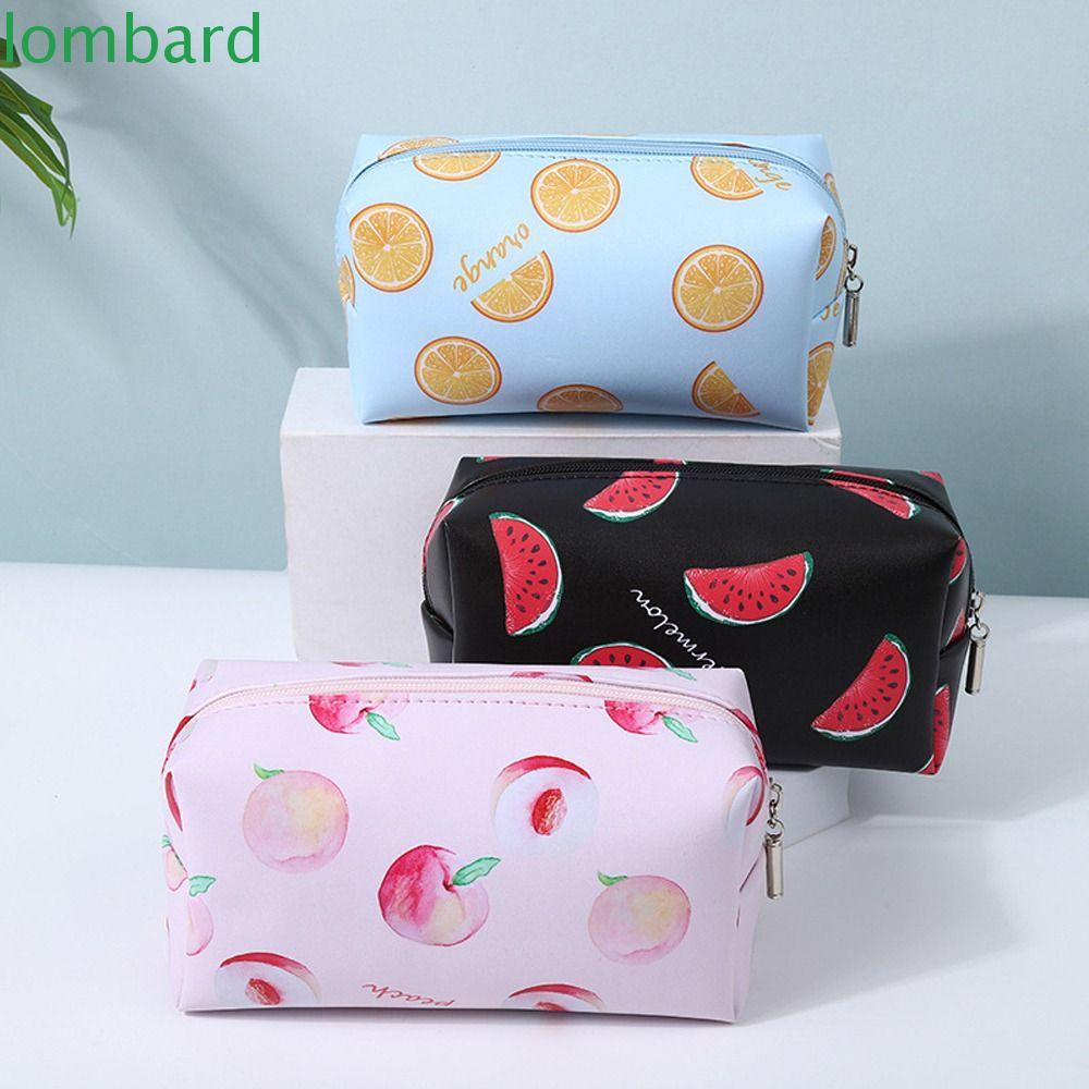 Ví Đựng Mỹ Phẩm / Thẻ Có Khóa Kéo Họa Tiết Trái Cây Dễ Thương Cho Nữ