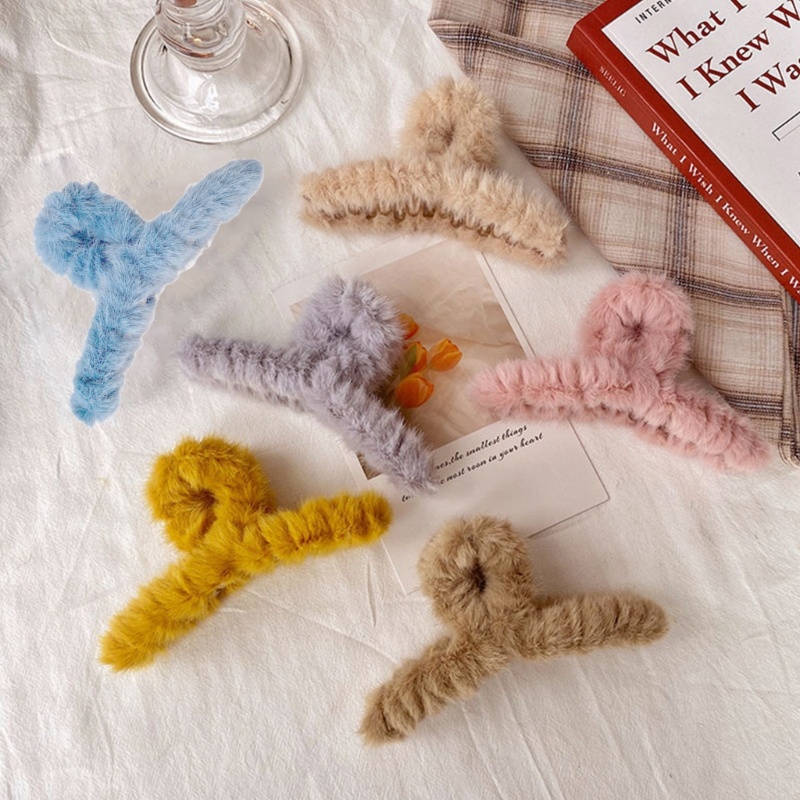 Kẹp Tóc Đuôi Ngựa Bằng Lông Nhung Nhiều Màu Sắc Phong Cách Vintage Ngọt Ngào Dành Cho Nữ