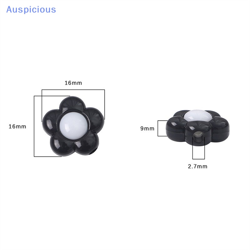 Set 20 / 40 Hạt Xỏ Lỗ Hình Hoa Nhiều Màu Sắc Bằng Acrylic Dùng Làm Đồ Trang Sức DIY