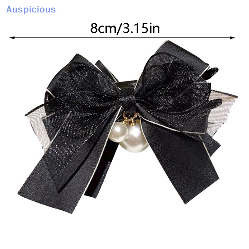 Kẹp Tóc Hình Nơ Ren Đính Ngọc Trai Giả Thanh Lịch Thời Trang Hàn Quốc Cho Nữ