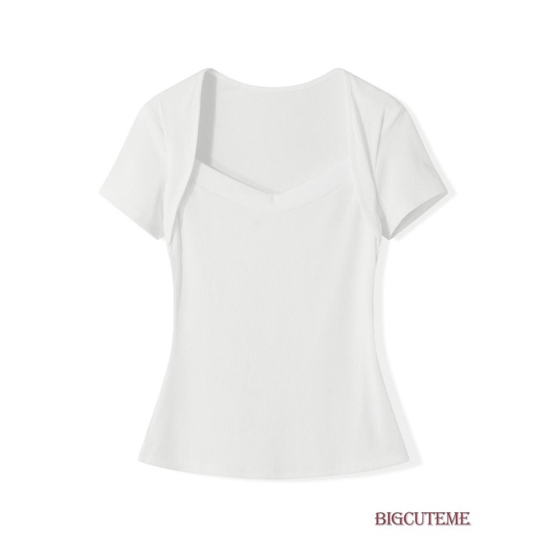 Áo Thun Ngắn Tay Lệch Vai Màu Sắc Thời Trang Mùa Hè Dành Cho Nữ