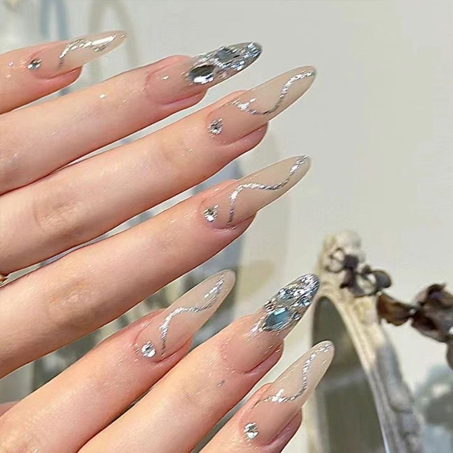 Miếng dán trang trí móng tay STZPRONAIL lấp lánh thời trang mùa hè