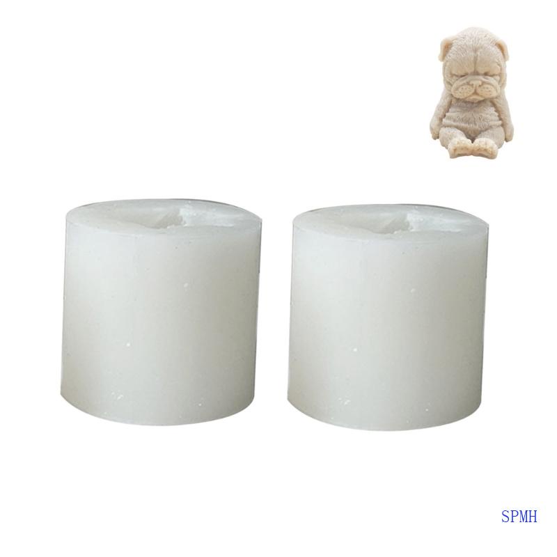 Set 2 Khuôn Silicone Làm Bánh Tạo Hình Chú Chó 3D Độc Đáo Tiện Dụng