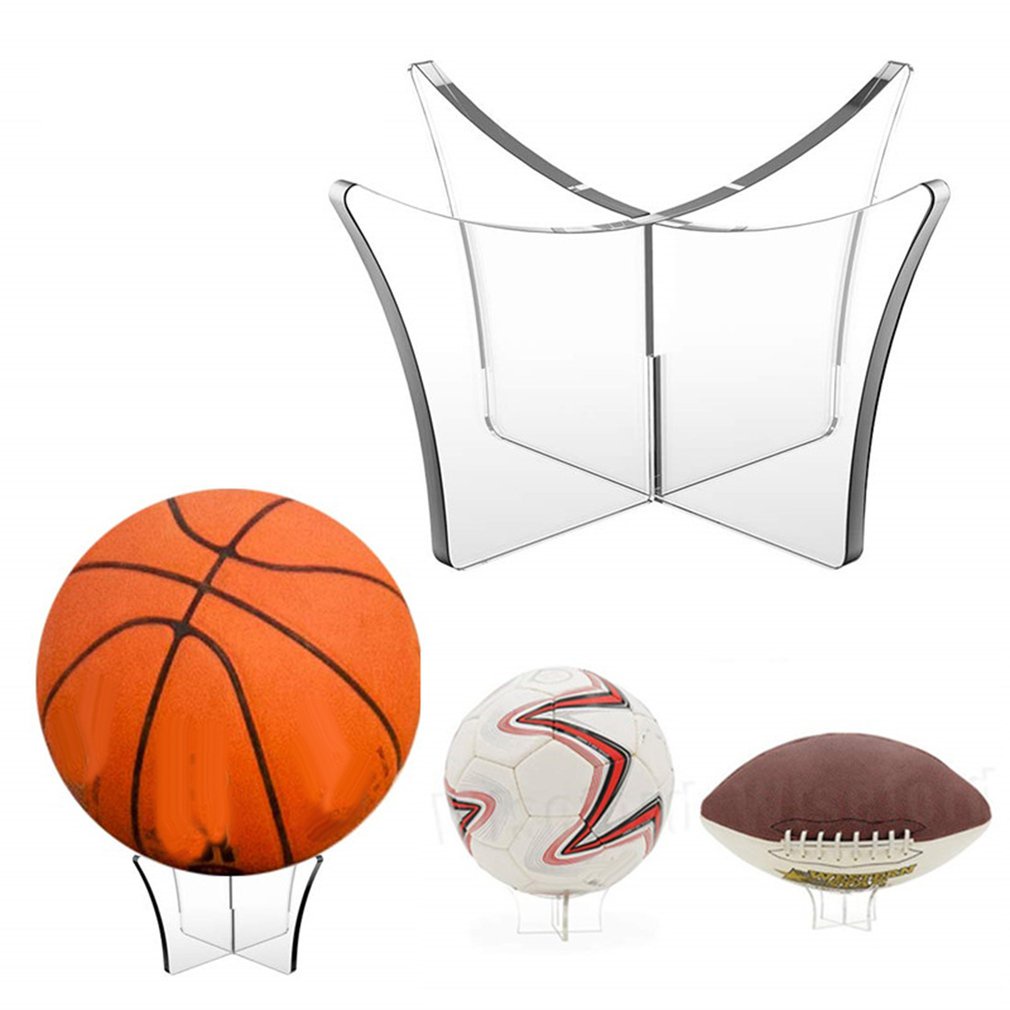 =Christmas=Football Stand Holder Acrylic Ball Display Stand Basketball Volleyball Stand