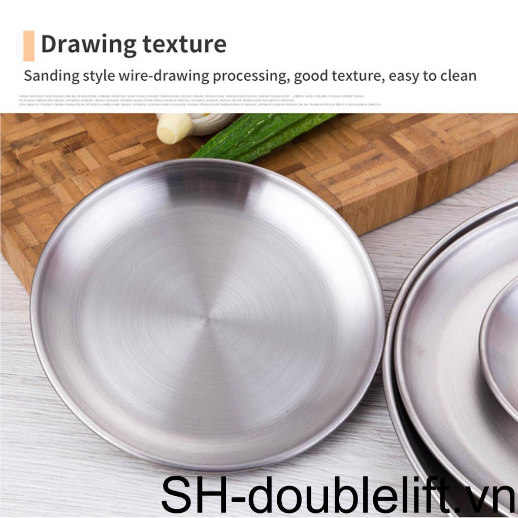 Đĩa Đựng Thức Ăn Bằng Thép Không Gỉ Tiện Dụng Khi Đi Cắm Trại