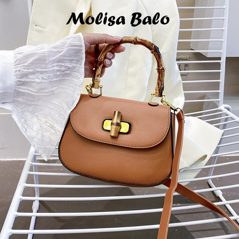 Molisa túi nữ đeo chéotúi chéo nữtúi hàn quốc Túi tre 2023 NEW L21T0K9