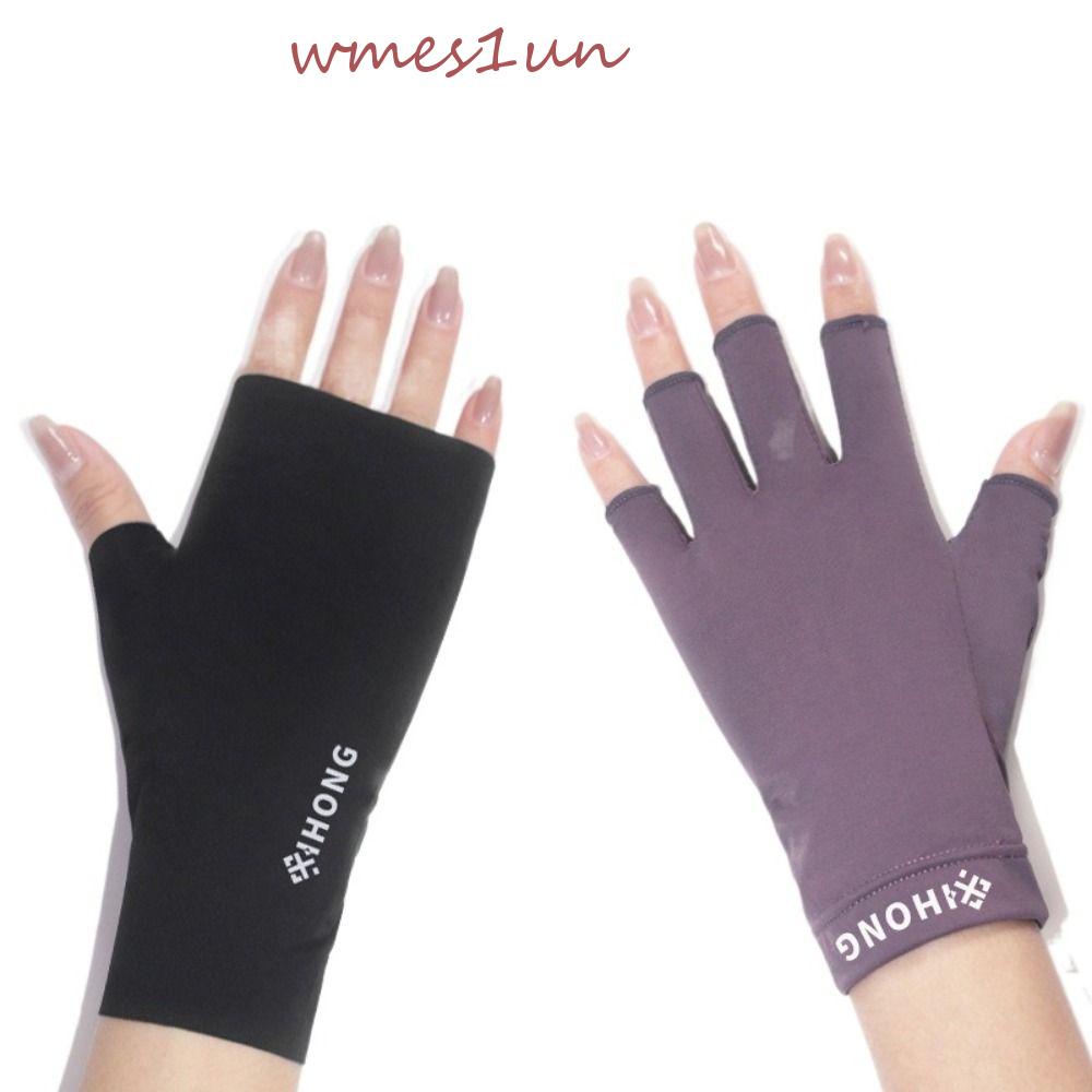 Găng Tay Hở Ngón Chống Nắng WMES15H Thoáng Khí Chống Lạnh Màu Trơn Dành Cho Nữ