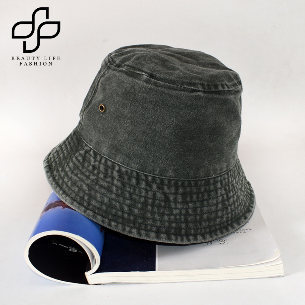 Nón Tai Bèo Denim Phong Cách Vintage Đơn Giản Cho Nam