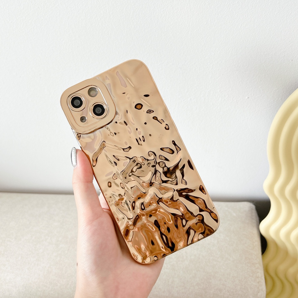 Ốp Điện Thoại PC Cứng Họa Tiết Vân Đá Màu Trơn Thời Trang Chống Rơi Cho iPhone 14 13 12 11 PRO MAX XR XS 7 / 8 Plus